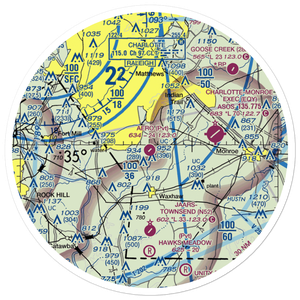Aero Plantation Airport (NC21) VFR Sectional Sticker (30 mile)