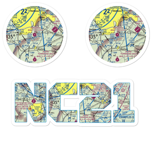 Aero Plantation Airport (NC21) VFR Sectional Sticker Pack