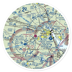Canaan Air Base (NC20) VFR Sectional Sticker (30 mile)