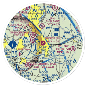 Propst Airport (NC19) VFR Sectional Sticker (20 mile)