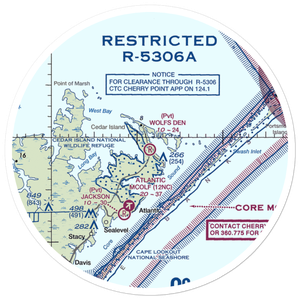 Wolf's Den Airport (NC17) VFR Sectional Sticker (30 mile)