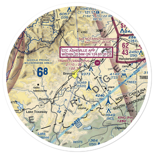 Brevard Airport (NC16) VFR Sectional Sticker (30 mile)