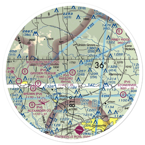 Raeford Rhyne Airpark (NC15) VFR Sectional Sticker (30 mile)