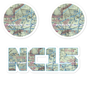 Raeford Rhyne Airpark (NC15) VFR Sectional Sticker Pack