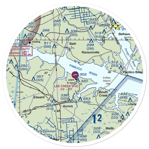 Lee Creek Airport (NC12) VFR Sectional Sticker (30 mile)