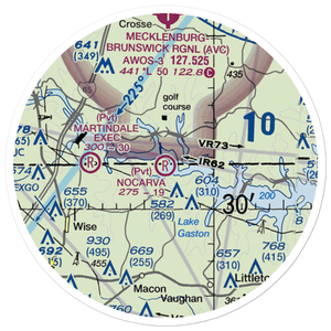 Nocarva Airport (NC10) VFR Sectional Sticker (20 mile)