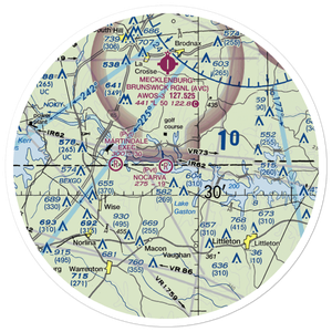 Nocarva Airport (NC10) VFR Sectional Sticker (30 mile)