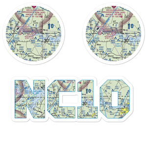 Nocarva Airport (NC10) VFR Sectional Sticker Pack