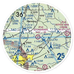 Stoneriver Airport (NC09) VFR Sectional Sticker (20 mile)