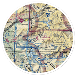 Tusquittee Landing Airport (NC08) VFR Sectional Sticker (30 mile)
