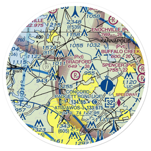Bradford Field Airport (NC05) VFR Sectional Sticker (20 mile)