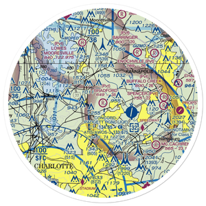 Bradford Field Airport (NC05) VFR Sectional Sticker (30 mile)