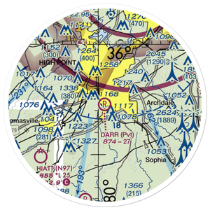 Darr Field (NC03) VFR Sectional Sticker (20 mile)