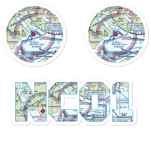Harvey Point Defense Testing Activity Airport (NC01) VFR Sectional Sticker Pack