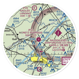 Moretz Riverside Landing Airport (NC00) VFR Sectional Sticker (20 mile)