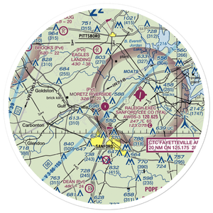 Moretz Riverside Landing Airport (NC00) VFR Sectional Sticker (30 mile)