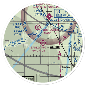 Bakko Airstrip (NA99) VFR Sectional Sticker (20 mile)