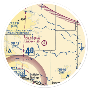 Dilse Private Airstrip (NA98) VFR Sectional Sticker (20 mile)