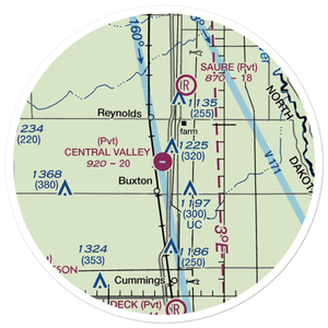 Central Valley Aviation Airport (NA81) VFR Sectional Sticker (20 mile)