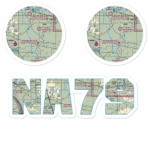 Philbrick Private Airstrip (NA79) VFR Sectional Sticker Pack