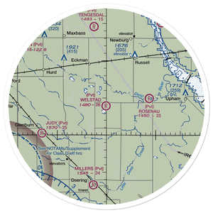 Welstad Farms Airstrip (NA73) VFR Sectional Sticker (30 mile)