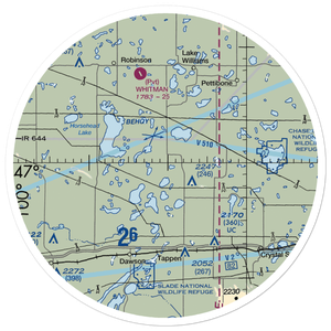 M. Bodvig Airstrip (NA71) VFR Sectional Sticker (30 mile)