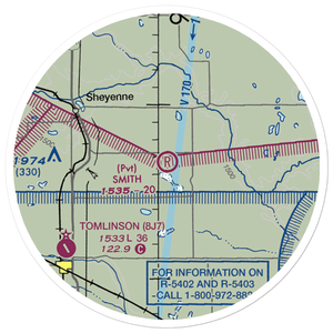Smith Airstrip (NA70) VFR Sectional Sticker (20 mile)