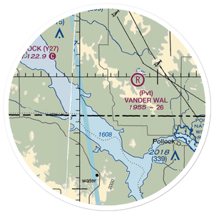 Moser Airstrip (NA54) VFR Sectional Sticker (20 mile)