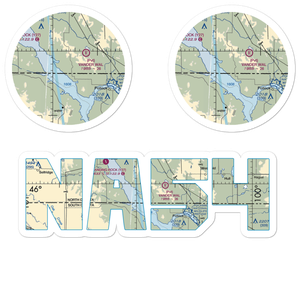 Moser Airstrip (NA54) VFR Sectional Sticker Pack