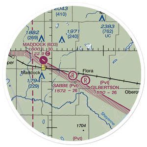 Sabbe Brothers Landing Strip (NA38) VFR Sectional Sticker (20 mile)
