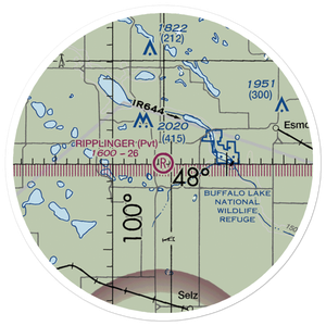 Ripplinger Strip (NA33) VFR Sectional Sticker (20 mile)