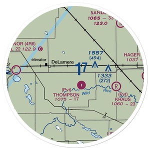 Hudson's Strip (NA20) VFR Sectional Sticker (20 mile)