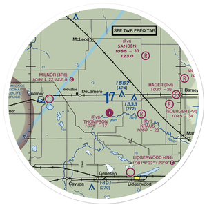 Hudson's Strip (NA20) VFR Sectional Sticker (30 mile)