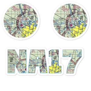Jacob Gust Airport (NA17) VFR Sectional Sticker Pack