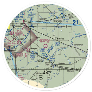 Linrud Airstrip (NA13) VFR Sectional Sticker (30 mile)