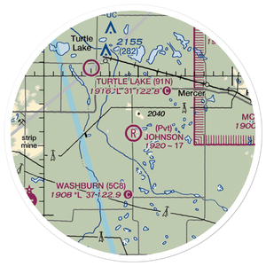 Johnson Private Airport (NA12) VFR Sectional Sticker (20 mile)