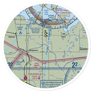 Bouret Ranch Airport (NA06) VFR Sectional Sticker (30 mile)