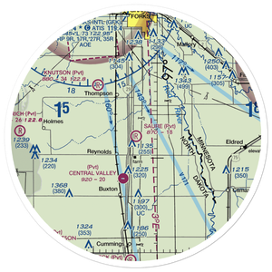 Saure Airport (NA02) VFR Sectional Sticker (30 mile)