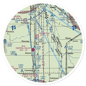 Jenson Airport (NA01) VFR Sectional Sticker (30 mile)