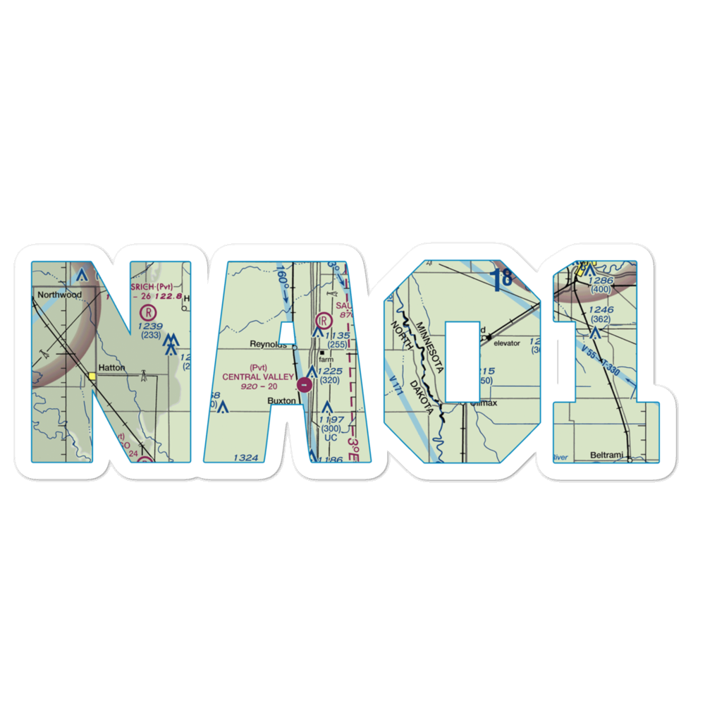 Jenson Airport (NA01) VFR Sectional Sticker 