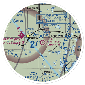 Johnston Airport (MY99) VFR Sectional Sticker (20 mile)