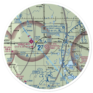 Johnston Airport (MY99) VFR Sectional Sticker (30 mile)