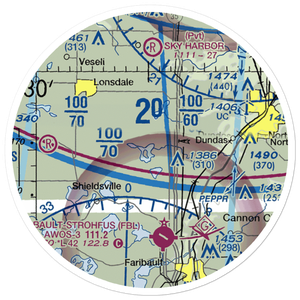 Bahnsen Seaplane Base (MY96) VFR Sectional Sticker (20 mile)