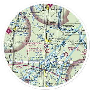 Al's Due North Airport (MY90) VFR Sectional Sticker (30 mile)