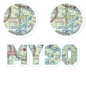 Al's Due North Airport (MY90) VFR Sectional Sticker Pack