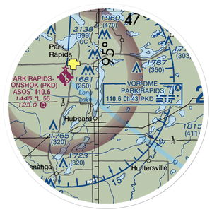 Cary Airport (MY88) VFR Sectional Sticker (20 mile)