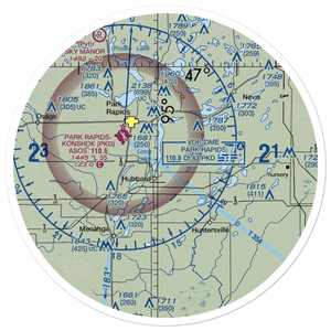 Cary Airport (MY88) VFR Sectional Sticker (30 mile)