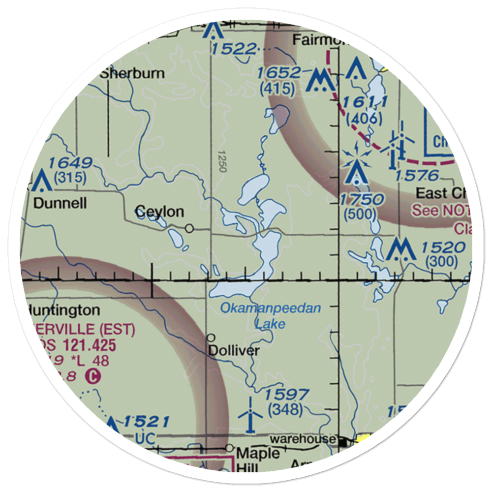 Rosenberg Airport (MY80) VFR Sectional Sticker (20 mile) 