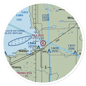 Isle Private Airport (MY72) VFR Sectional Sticker (20 mile)