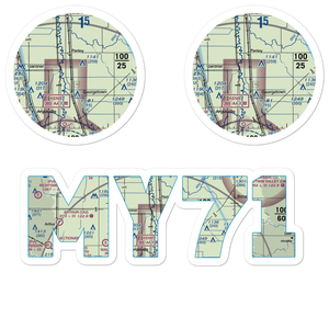 Mueller Airport (MY71) VFR Sectional Sticker Pack